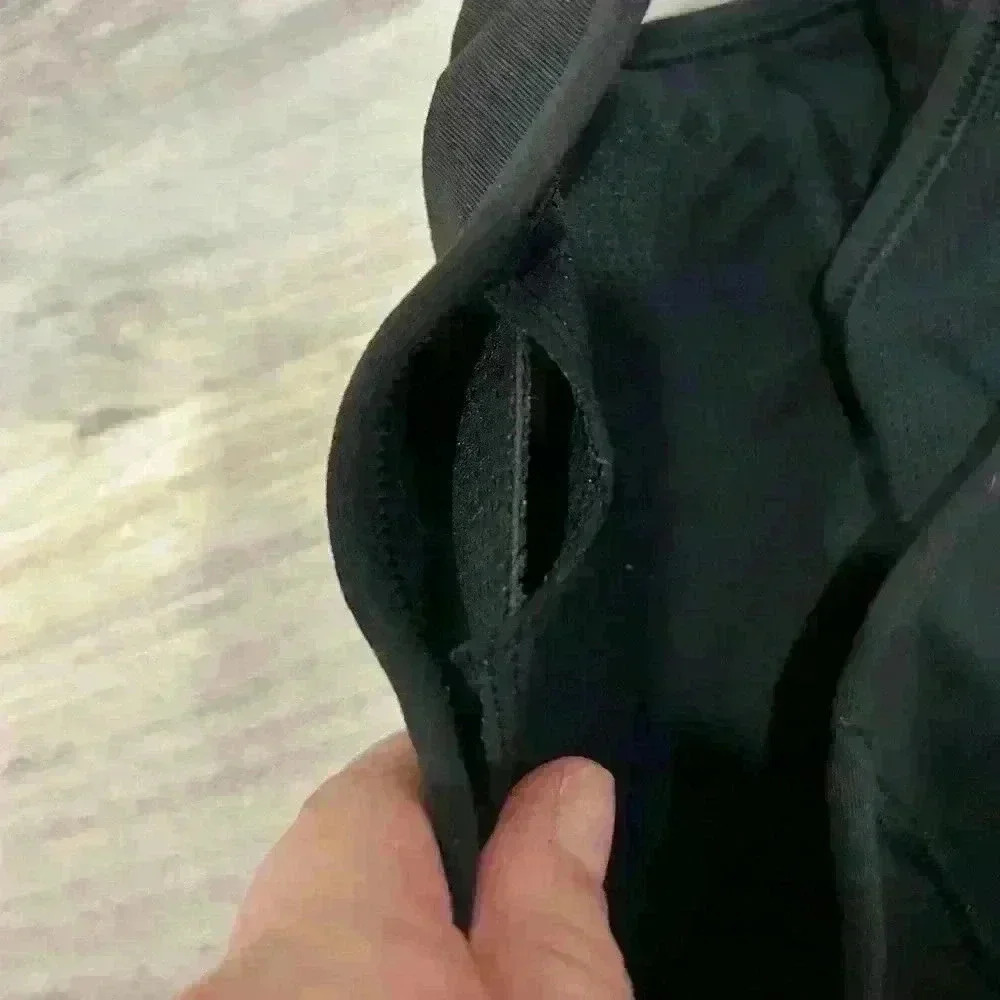 Athleta Sculptek Stealth Black Sports Bra Yoga Gym Athletic Stretch Size S - Picture 7 of 10